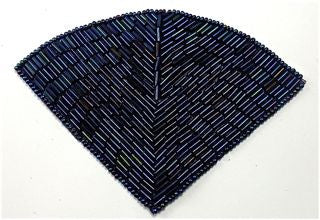 Designer Motif Fan Shape Moonlite Beads 5" x 3.5"