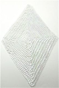 Design Motif Diamond with White Sequins 9.5" x 5"