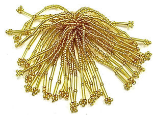 Epaulet with Gold Beads 2.5" x 2.5"