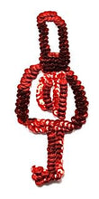 Load image into Gallery viewer, Treble Clef with Red Sequins 6&quot; x 2&quot;