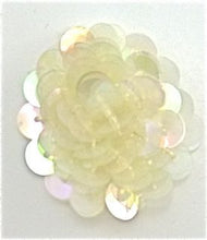 Load image into Gallery viewer, Flower with Multi-Raised Sequins Iridescent with Yellowish Tone 1.5&quot;