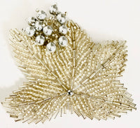 Flower epaulet Silver Beads 3