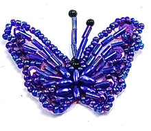 Load image into Gallery viewer, Butterfly with Purple Beads 2&quot; x 1.5&quot;