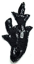 Load image into Gallery viewer, Leaf with Black Sequins and Beads 2.5&quot; x 7&quot;