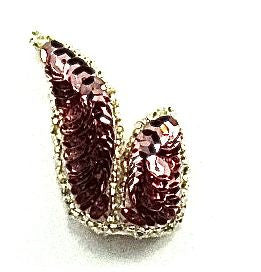 Leaf Single Pink 1.25" x 2"