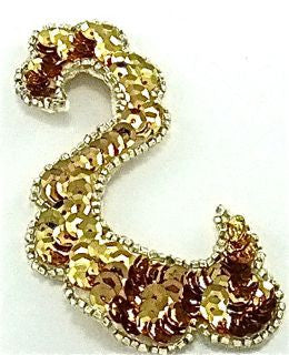 Designer Motif Gold Swirl 2.5" x 4"