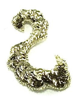 Designer Motif Swirl with Silver Beads 3" x5.5"