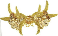 Flower Crab Shaped with Gold sequins and Beads* 10