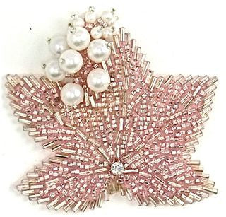 Epaulet with Pink Beads and White Pearls 3