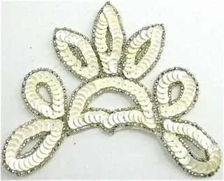 Motif Cream and Silver Trim