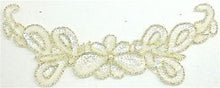 Load image into Gallery viewer, Flower Neck Line with Iridescent Sequins and Beads 10&quot; x 4&quot;