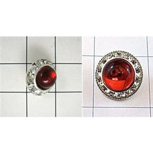 Load image into Gallery viewer, Button Rhinestones and Siam Colored Jewel 1&quot;