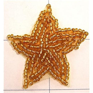 Star with Gold Beads 1.75"