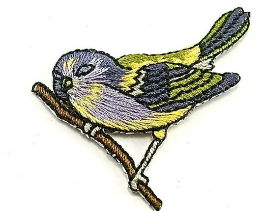 Pájaro bordado termoadhesivo 5 cm x 3,8 cm