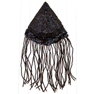 Epaulet with Black Beads Two Different Color Choices 9" x 5"