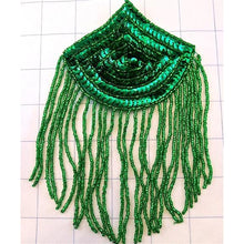Load image into Gallery viewer, Epaulet with Green Sequins and Beads 6&quot; x 4&quot;
