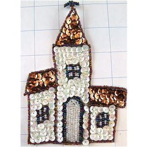 Church with steeple Southwestern Style 5" x 3.5"