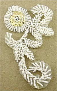 Flower with White Beads 5