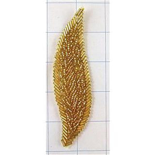 Leaf with Gold Beads 5