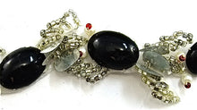 Load image into Gallery viewer, Trim Black Silver and White Beads 1&quot;