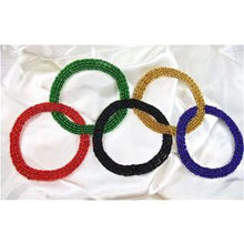 Load image into Gallery viewer, Olympic Rings with MultiColored Beads 8.5&quot; x 4&quot;