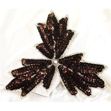 Load image into Gallery viewer, Leaf Bronze with Silver Trim and Crystal Rhinestone 5&quot; x 5&quot;