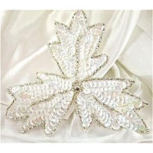 Load image into Gallery viewer, Leaf White with Crystal Center 5&quot; x 5&quot;