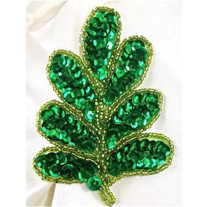 Leaf Green with Gold Beaded Trim 3" x 3.75"