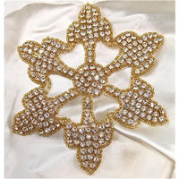 Designer Motif with Gold Beads and High Quality Rhinestones 6