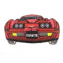 Load image into Gallery viewer, Corvette Red Sequins and Beads Front View 9&quot; x 6&quot;