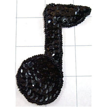 Load image into Gallery viewer, Single Note Black Sequins and Beads 3.25&quot; x 2.50&quot;