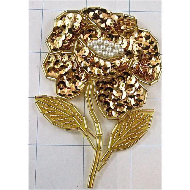 Flower Gold with Pearl Beads 4