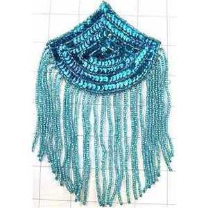 Epaulet Turquoise Beads 6" x 4"