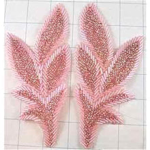 Load image into Gallery viewer, Leaf Pair with Pink Beads 6&quot; x 3&quot;
