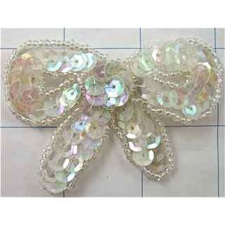 Iridescent Sequin Bow, 2.5" x 1.5"