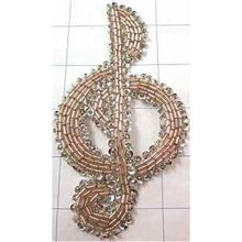 Load image into Gallery viewer, Treble Clef Pink Beads 5&quot; x 2.5&quot;