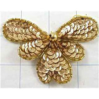 Flower butterfly Shape Gold Sequin 3.5