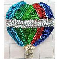 Hot Air Balloon MultiColored Sequins and Beads 3