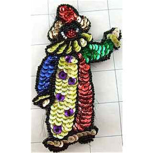 Clown Multi-Colored Sequins 4.5" x 3"