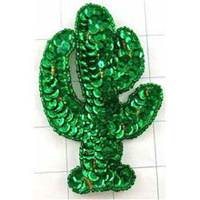 Load image into Gallery viewer, Green Sequin Cactus 4.25&quot; x 2.5&quot;