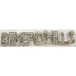 Beverly Hills word in Silver 10" x 2"