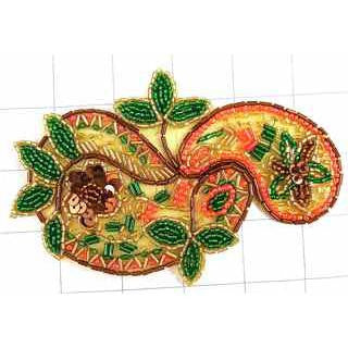 Motif Multi Colored Paisley 5" x 3.5"