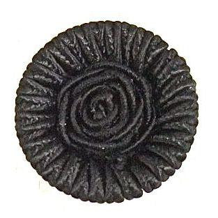 BLACK FABRIC BUTTON WITH TEXTURE