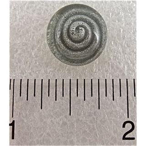 Button Grey Spiral in Glass 1"