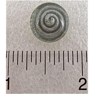 Button Grey Spiral in Glass 1