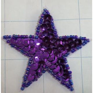 Star Purple with Trim 2.25" x 2.25"