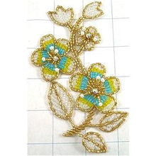Load image into Gallery viewer, DSCF MULTI COLORED BEADED FOWER WITH AB RHINESTONES