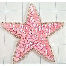 Load image into Gallery viewer, Star Pink Sequin 4&quot;