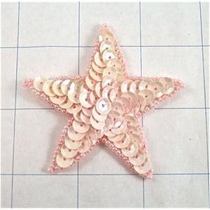 Star Pink Sequin 2.25" x 2.25"