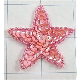 Star with Dark Pink Sequins 2